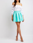 Pleated Skater Skirt