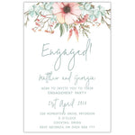 Rustic flower Engagement Invitation